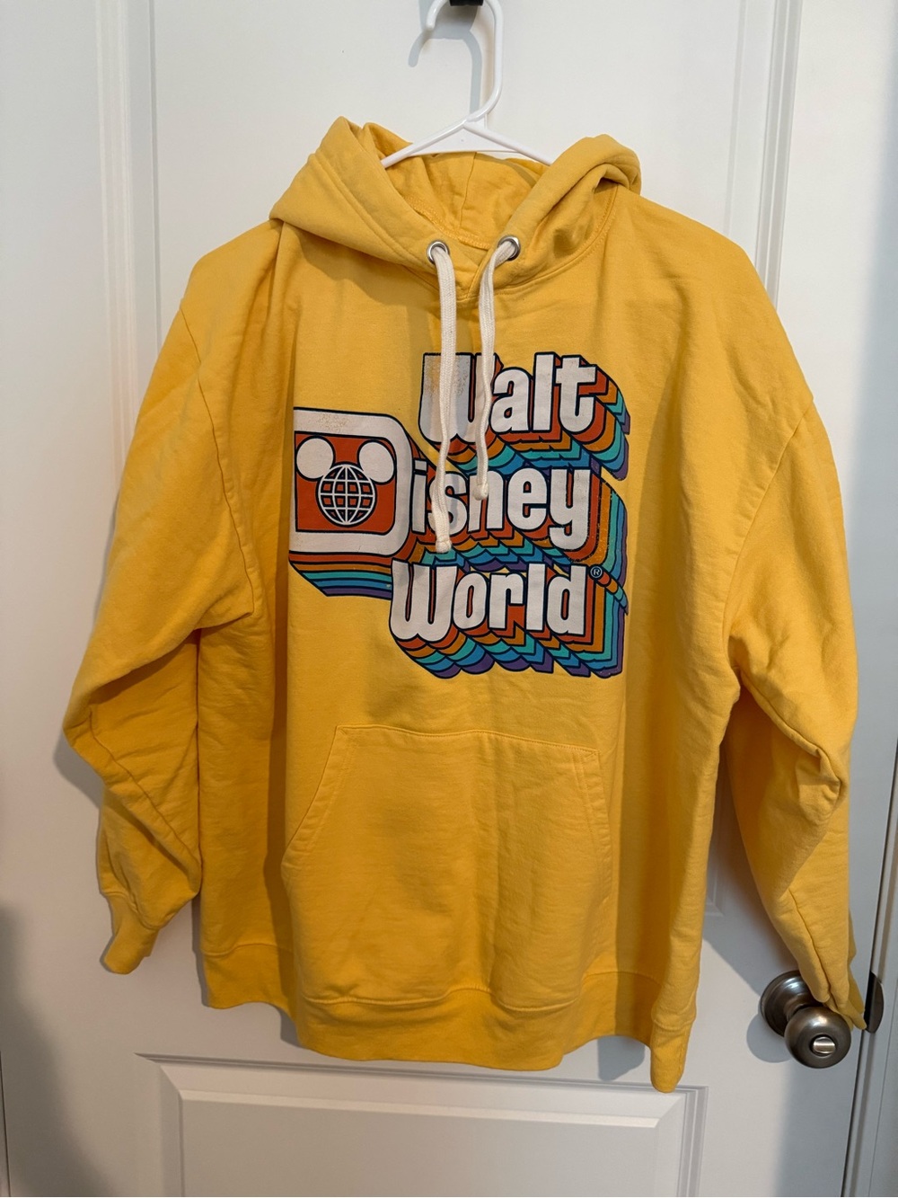 Yellow Walt Disney World Retro Graphic Crewneck Hoodie